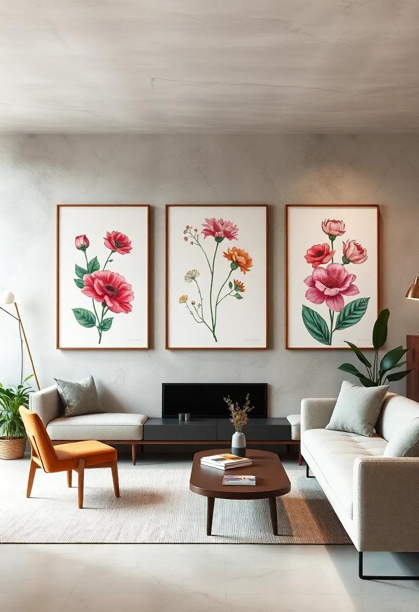 Botanical Prints: Bring the outdoors in with beautifully illustrated botanical prints that add a fresh, organic feel to your decor