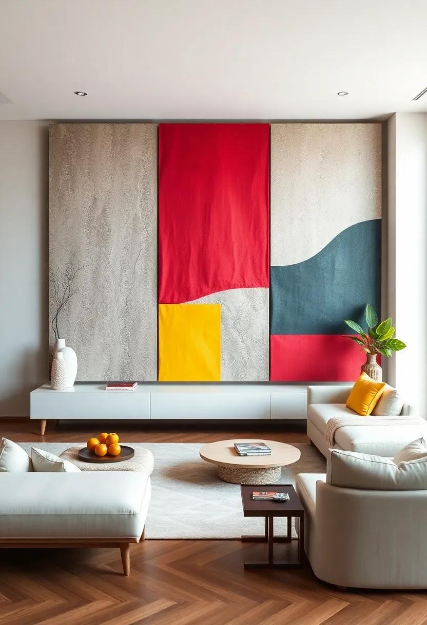 Color-Blocked Panels: Use bold color-blocked panels as wall art to create a modern, chic aesthetic that energizes any room