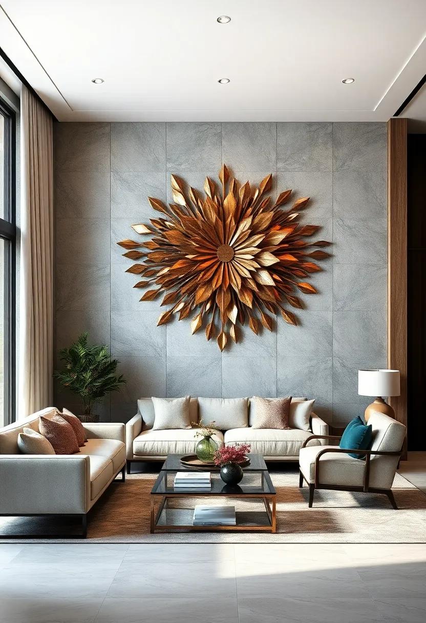 Industrial Metal Art: Infuse an urban edge into your decor with sculptural metal wall art, featuring unique designs that bring dimension and character