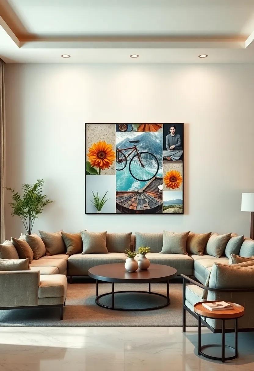 Personalized Photo Collage: Create a one-of-a-kind photo collage that tells your story, mixing printed images with artistic elements for a contemporary touch