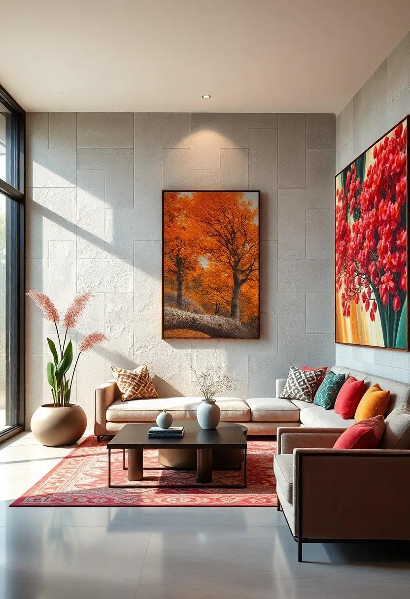 Seasonal Art Displays: Change your decor with the seasons by incorporating art pieces that reflect the mood and colors of each time of year