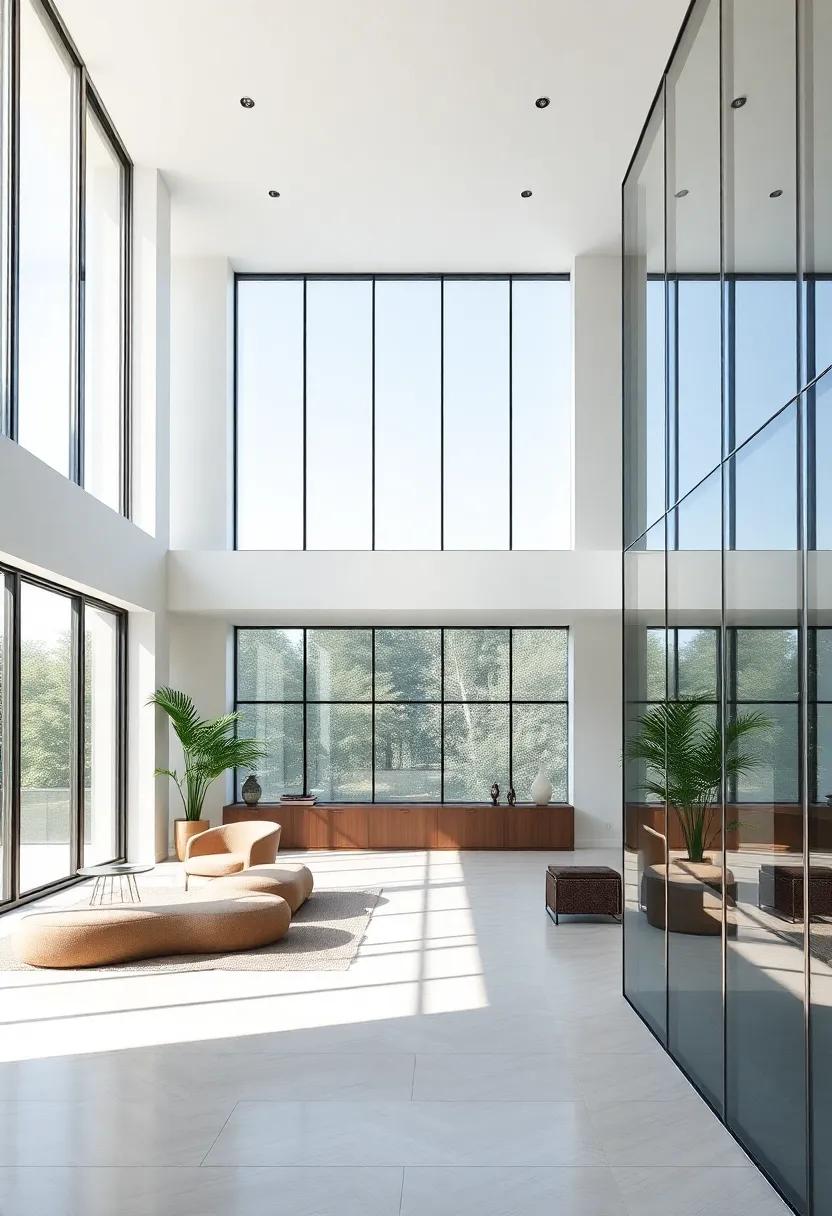 Emphasizing ⁢Natural ⁣Light with Large Windows and Glass‍ Features