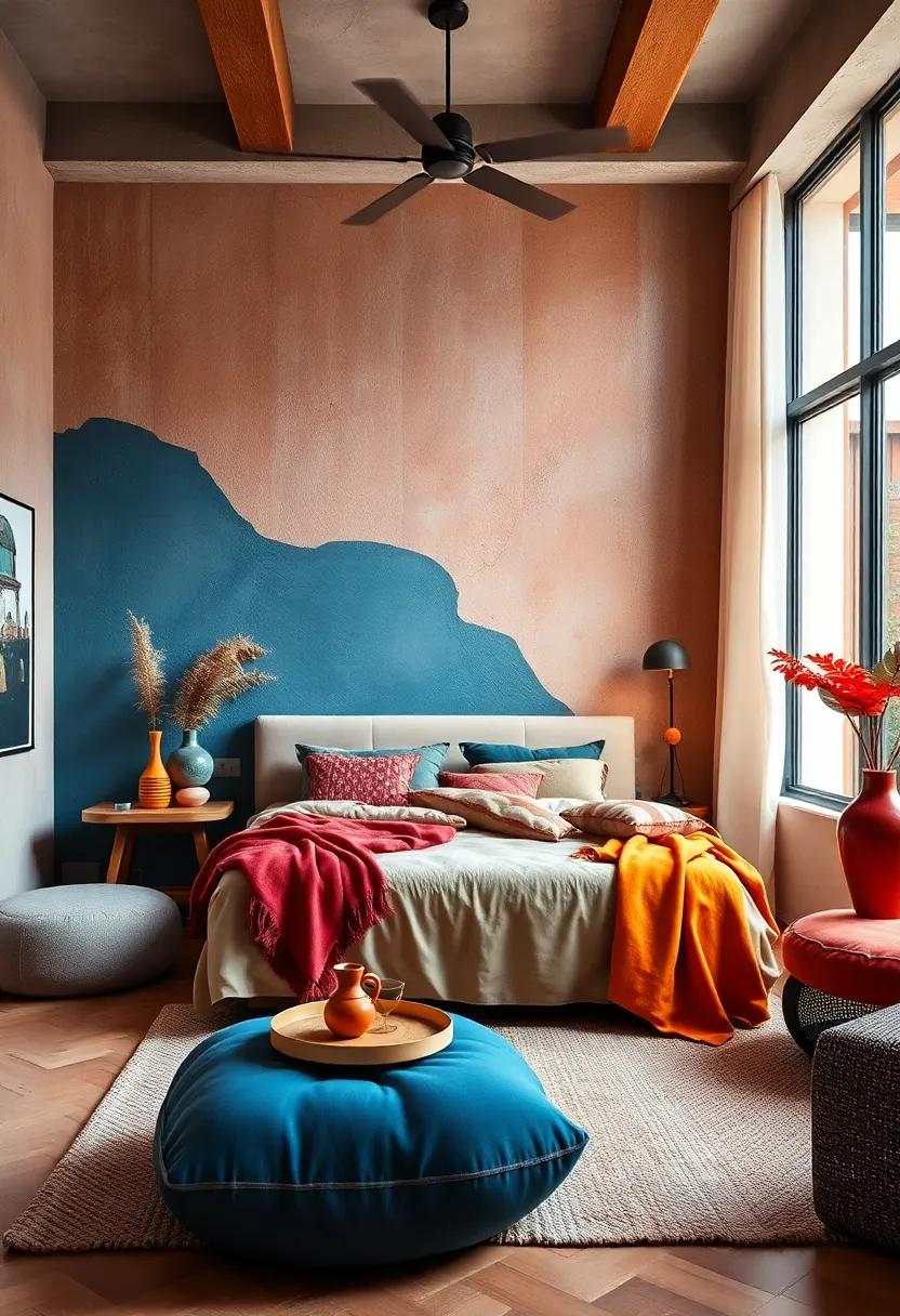 Color Pop Accessories: Add small but impactful touches of bold colors through throws, vases, or knick-knacks to tie the room together