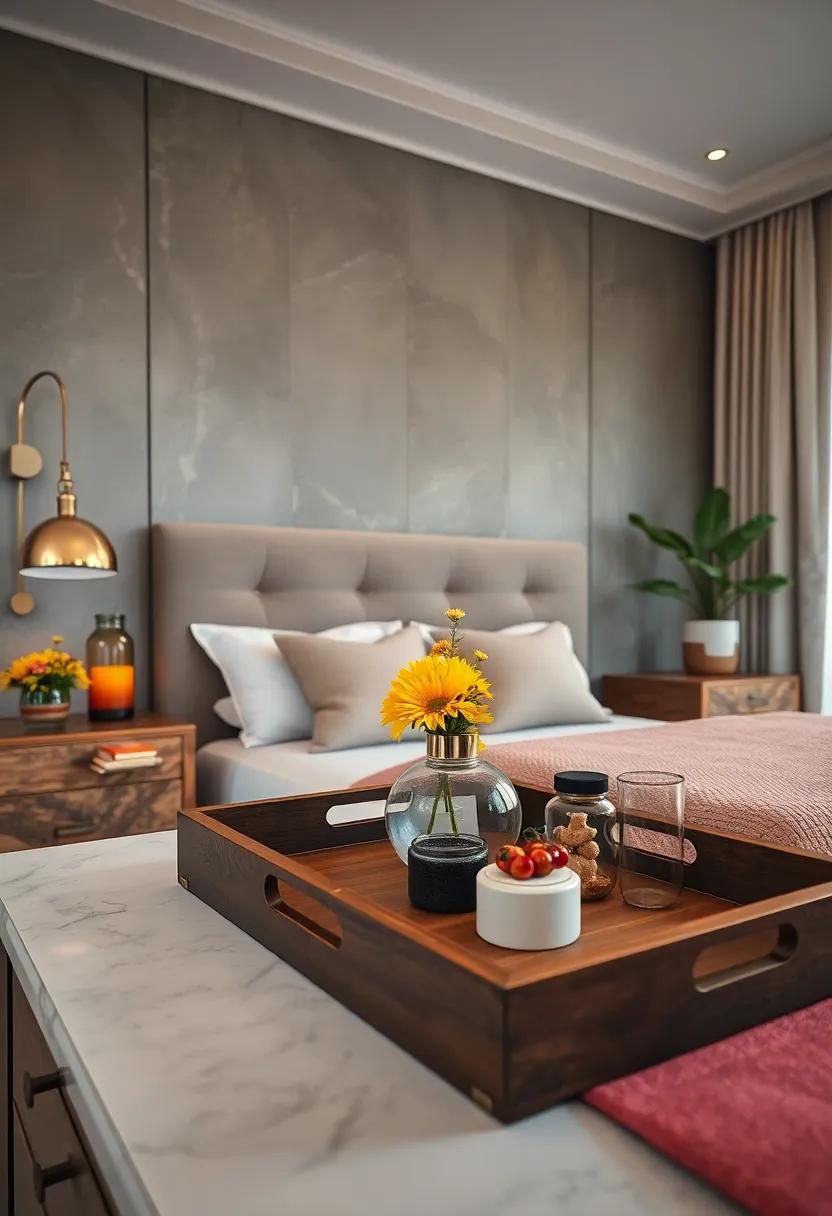 Decorative Trays: Use trays to corral smaller items on dressers or nightstands for a tidy yet stylish appearance