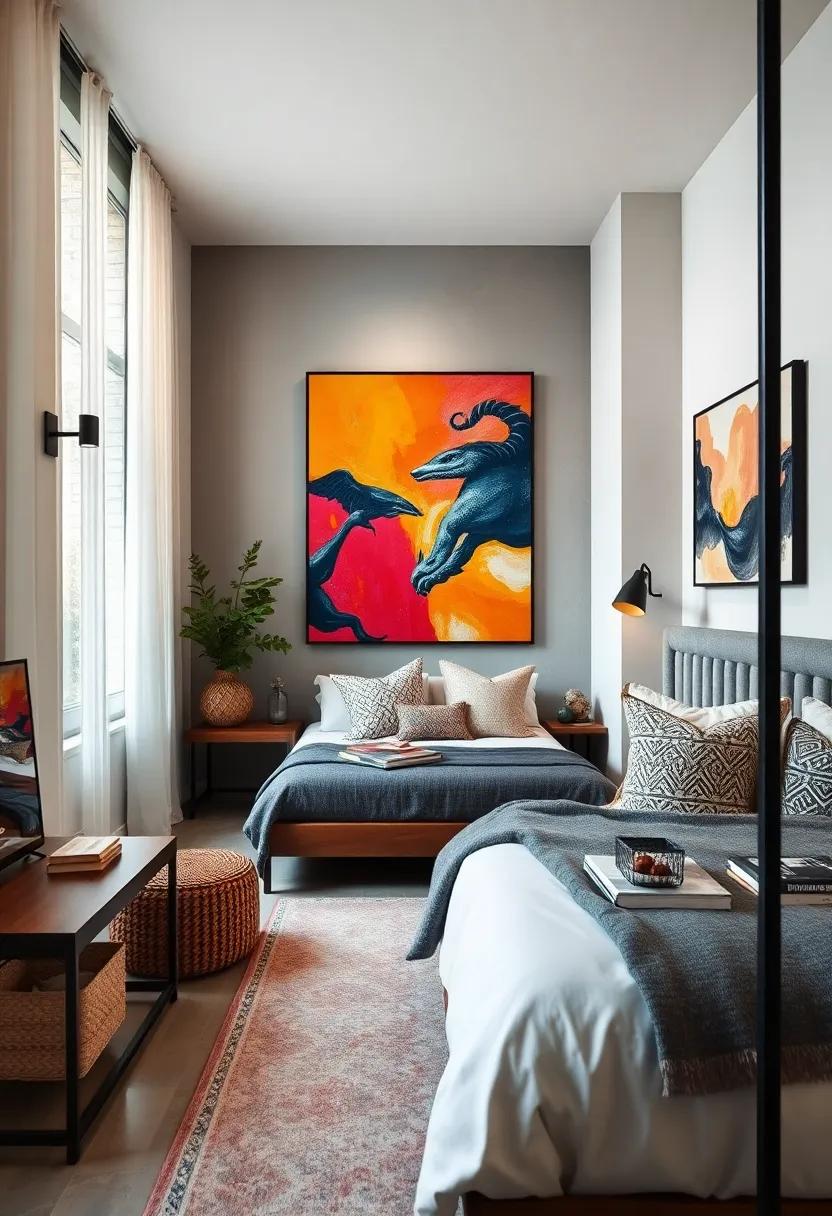 Diverse Art Styles: Mix modern art with traditional pieces to create depth and contrast within your decor