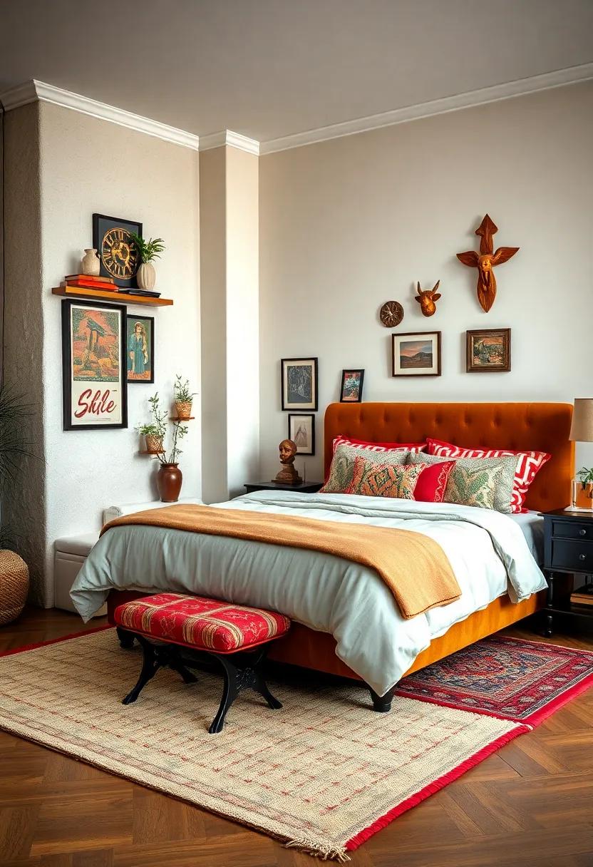 Quirky Collectibles: Display your favorite souvenirs or oddities prominently to showcase your personal journey