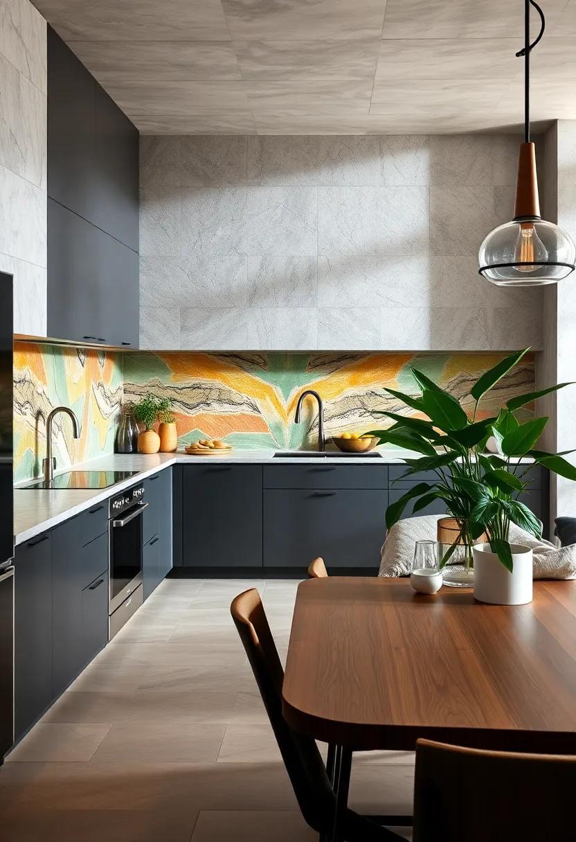 Greenery Meets Glamour: Using plants to Complement Colorful Kitchens