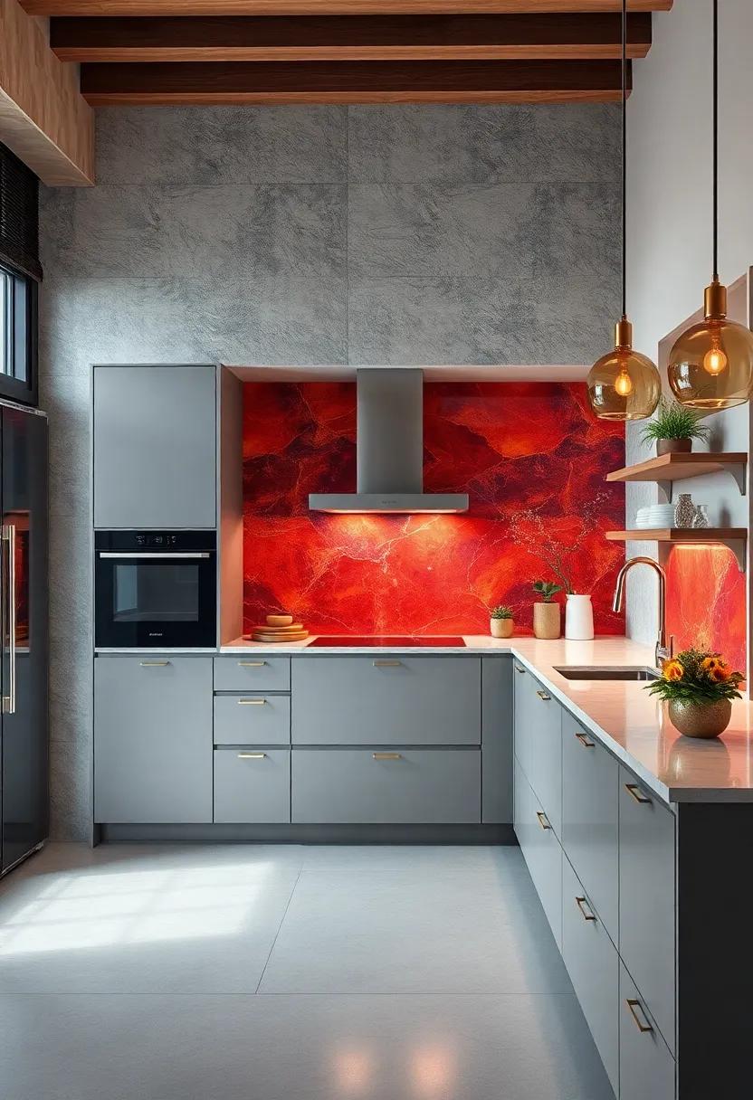 The Power of Contrast: Pairing Bright Backsplashes with Muted Elements