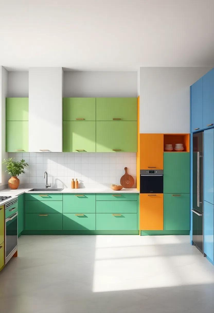 Functional beauty: Style Meets Practicality in Colorful Cabinetry