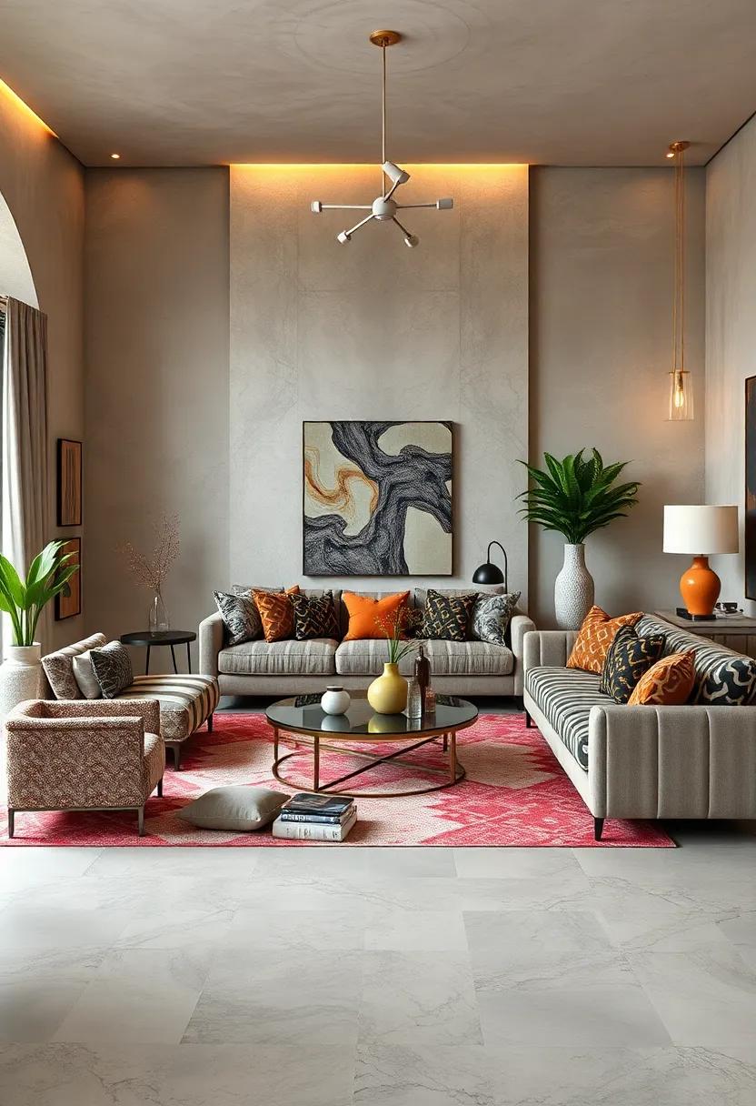 Incorporate statement furniture⁢ adorned ⁤with ⁢dramatic ⁤patterns, allowing ‍a ⁢striking centerpiece ‌to steer ​the room's dynamic ⁢energy