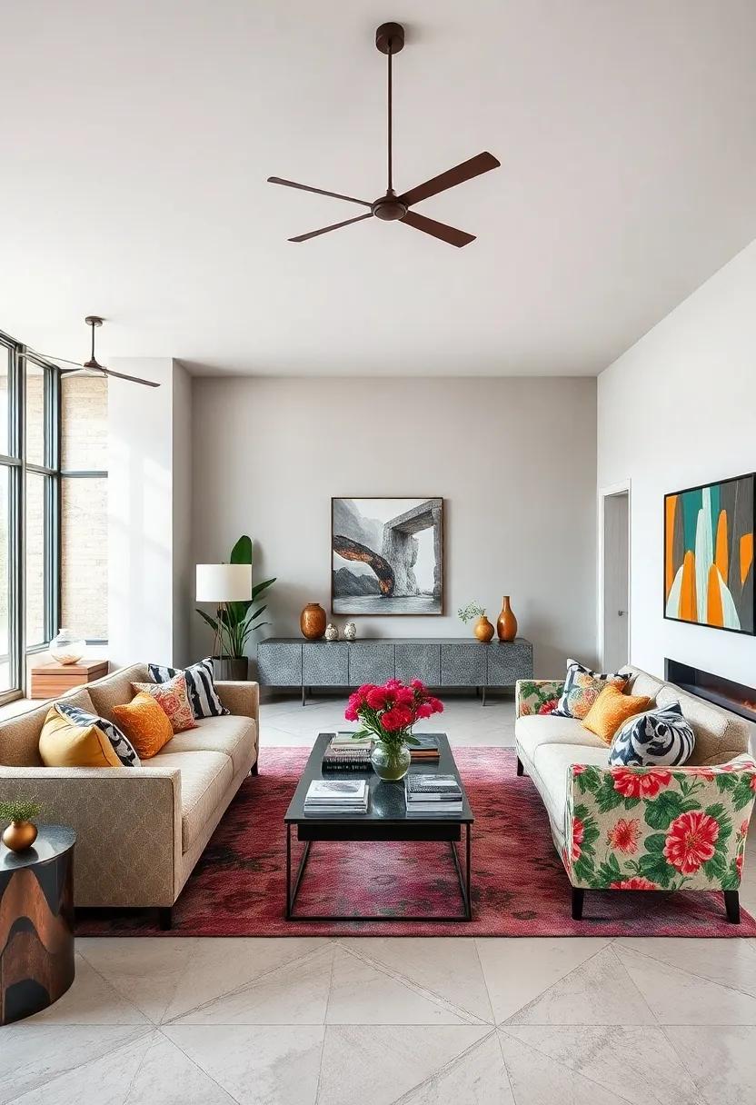 Embrace an ⁤unexpected mix of stripes ‌and‍ florals that dance‌ together on furniture‍ and​ decor, creating ‍an energetic yet⁤ balanced⁢ ambiance