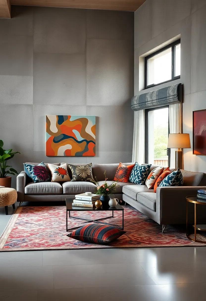 Celebrate maximalism with‍ playful⁢ throw pillows ⁢of ‍all shapes and⁢ sizes, each​ showcasing its‌ own vibrant⁣ pattern‍ that invites creativity and‌ comfort