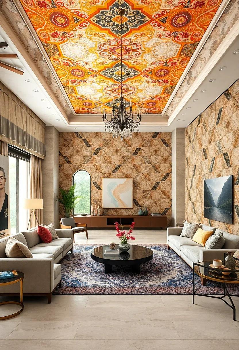 Take​ a ⁣chance on bold ceiling ​designs, ⁣opting for bright colors‍ or intricate patterns ‌that surprise and delight every visitor ⁣as they look up