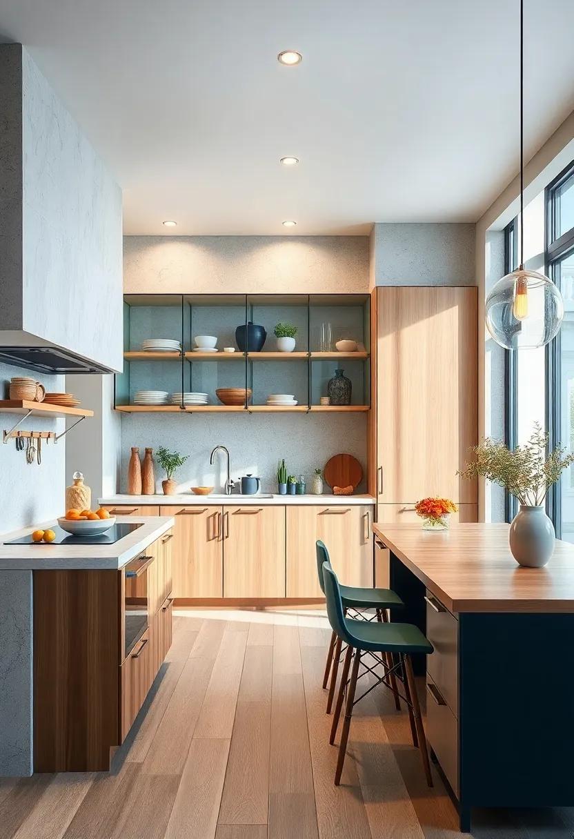 Use glass Elements: Incorporate glass-fronted cabinets or display units to create an open feel and showcase beautiful items