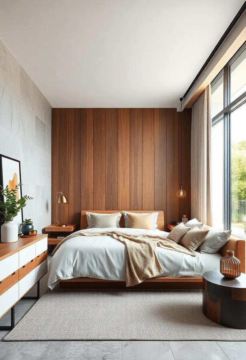Mix Textures Boldly: Combine soft fabrics, smooth woods, and metal elements to create a balanced and visually appealing atmosphere in your bedroom