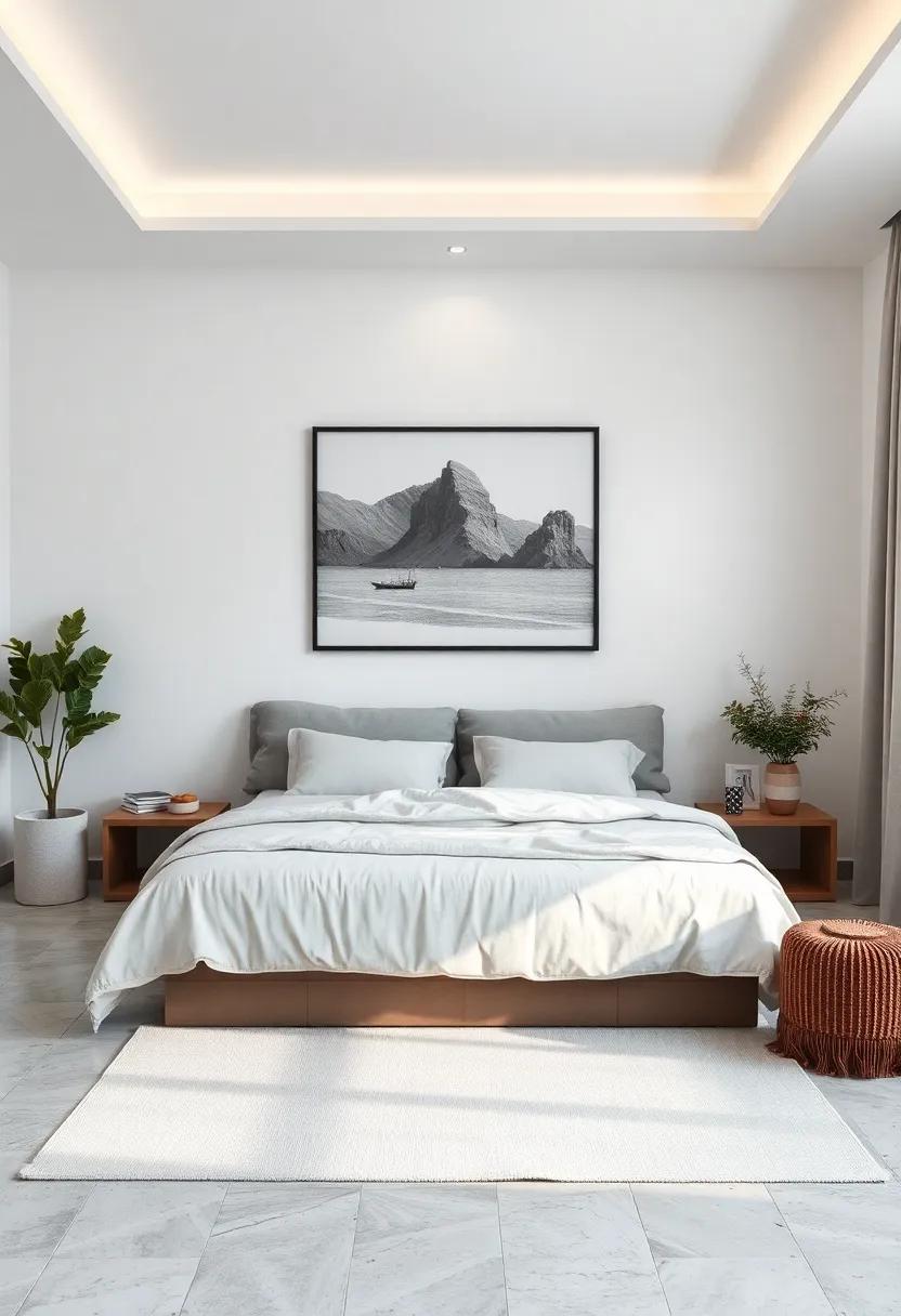 Photographic Journey: Create a series of​ minimalistic black‌ and white travel⁣ photos that capture serene landscapes, evoking ​calm wanderlust and memories