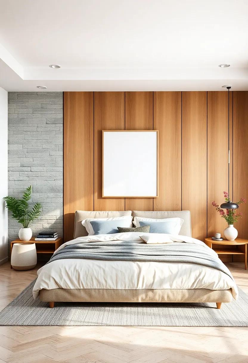 Layered Panels: ⁢Install wooden ​panels as an ‍artistic backdrop,leaving plenty of open space to⁢ breathe while also incorporating minimalist artworks suspended against it
