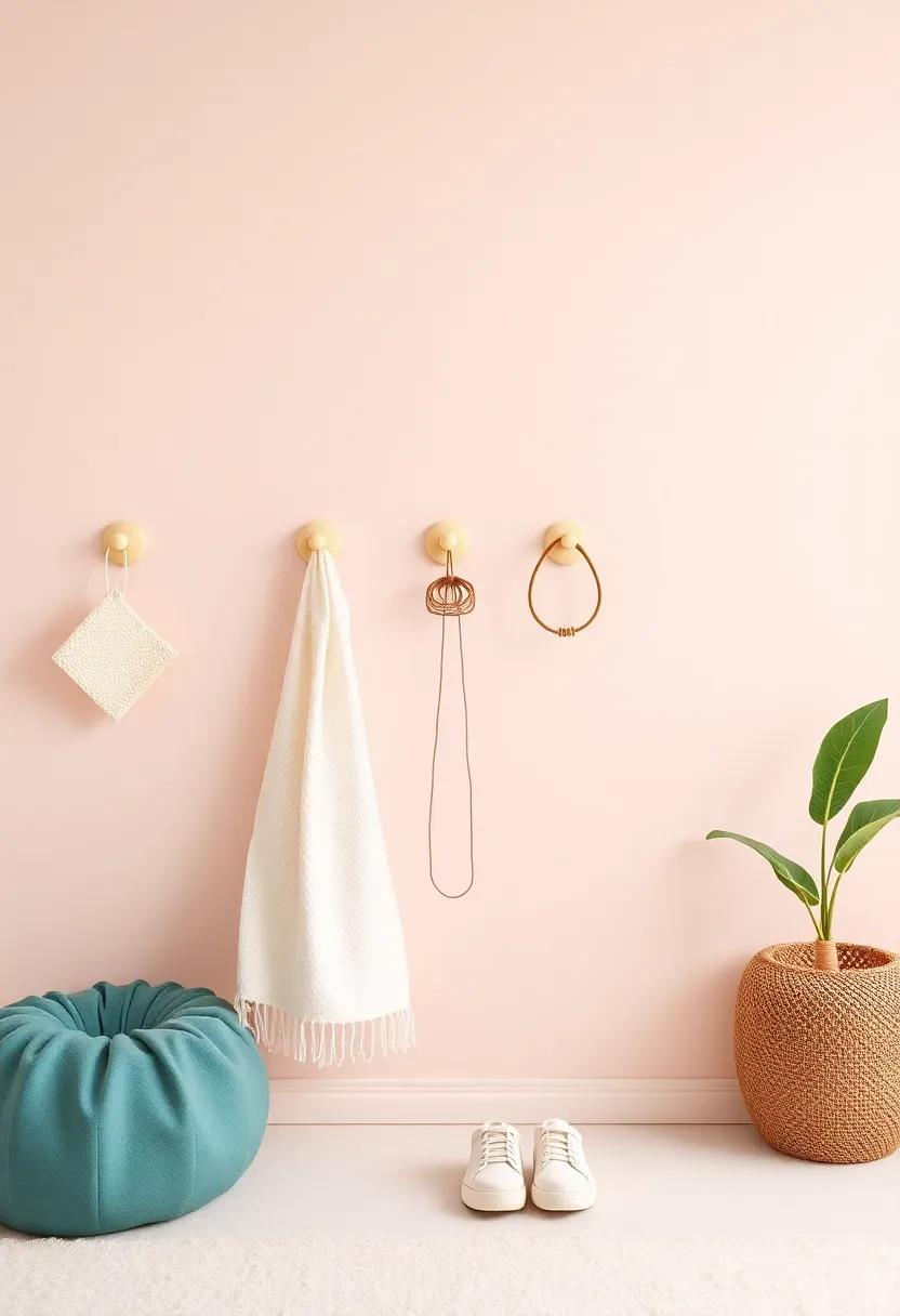 Opt for minimalist wall ⁣hooks for hanging clothes​ or accessories,contributing to a tidy atmosphere without bulky ‍furniture