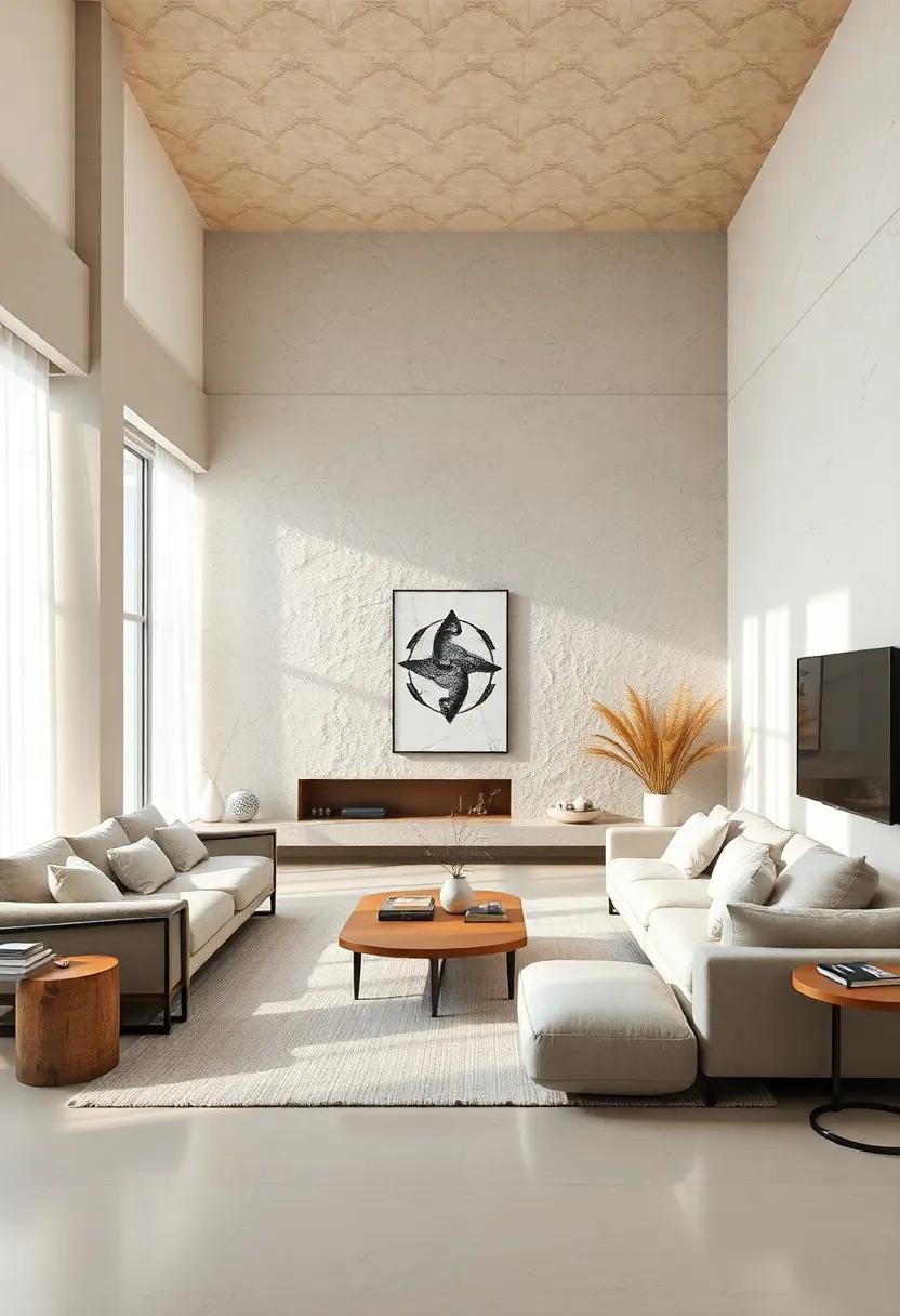 Neutral Palette: Use shades of white, beige, and soft grays to foster a calming environment that promotes relaxation