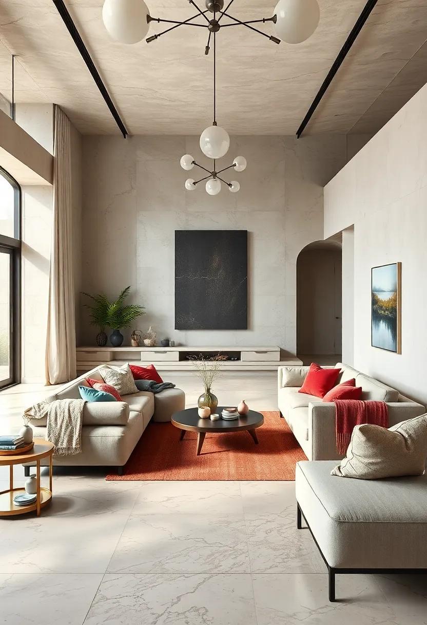 Monochromatic Textiles: Use a single color family for cushions and throws to create harmony, avoiding visual chaos