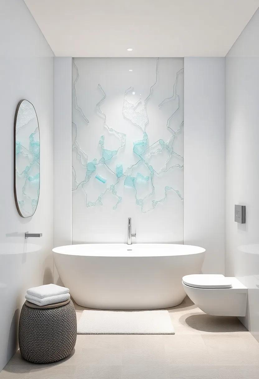 The Artistic Touch of Glass Wall Art in Bathroom Decor