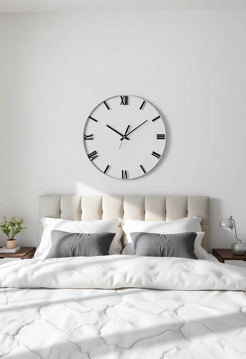 Accessorize with Mirrored Clocks: A stylish wall clock with mirrored accents can bring a contemporary flair while keeping⁤ you on schedule