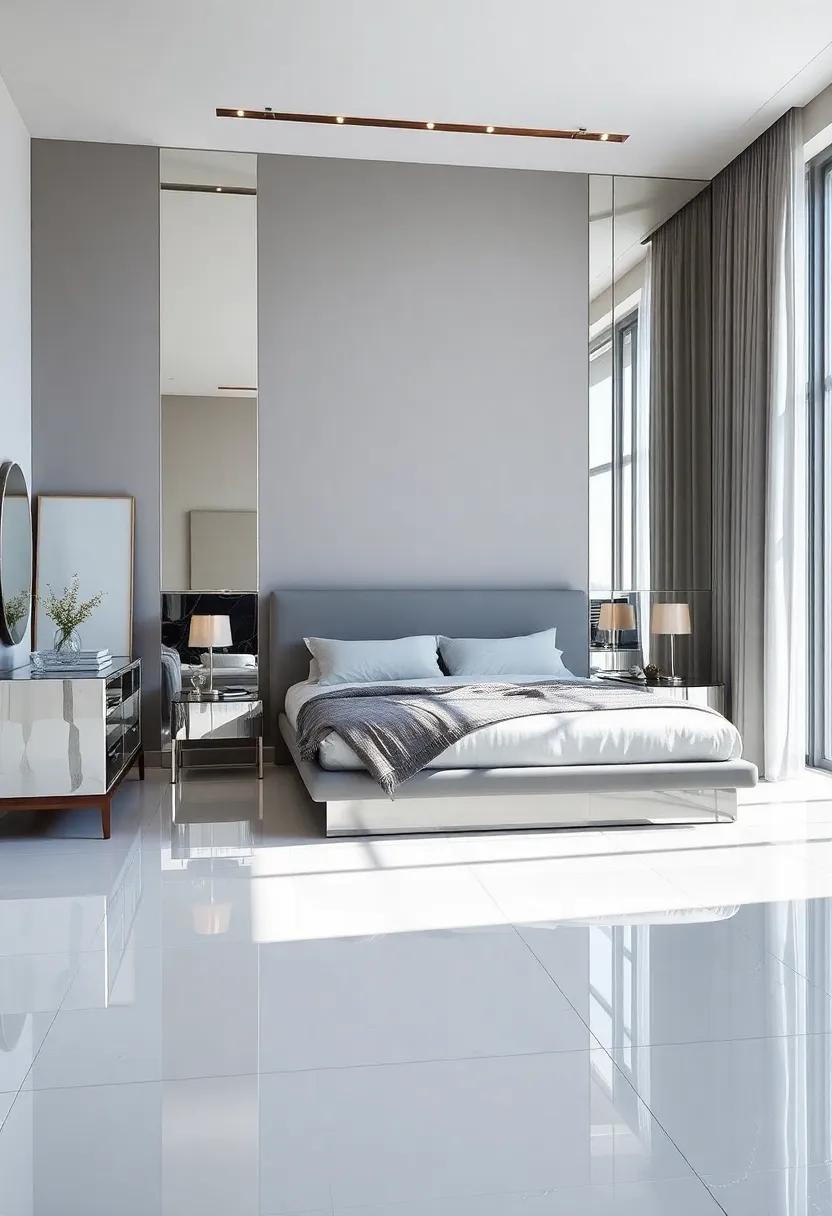 Add Mirrored⁣ Flooring: If you’re feeling adventurous, consider mirrored tiles for a truly ⁣extravagant look that’s sure to captivate