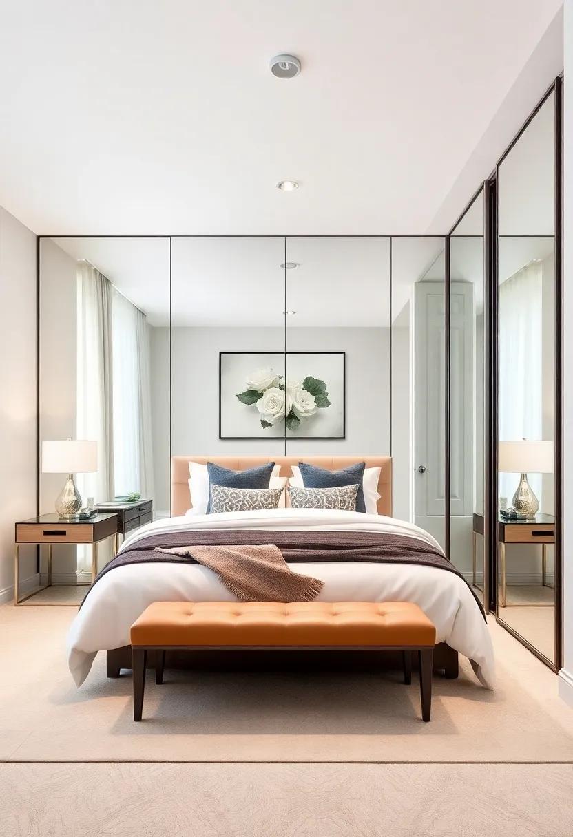 Install mirrored⁢ Closet Doors: Replace plain closet doors with mirrored ones to create the illusion of a larger space and‌ add⁤ a chic touch