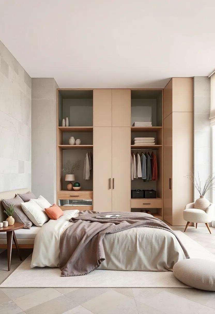 Understated Palette: Keep it soft and serene with pastel-colored wardrobes that seamlessly blend with a restful bedroom aesthetic
