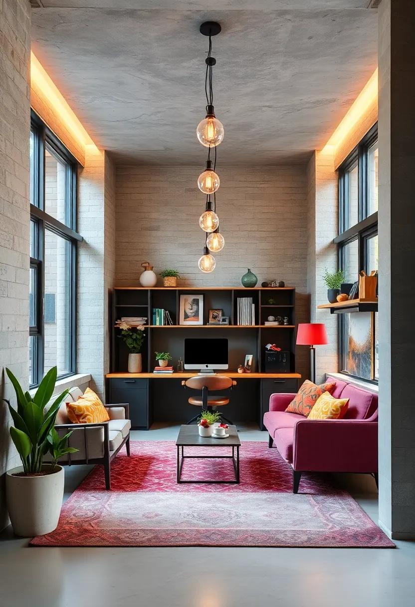 Install Creative Lighting: Hang pendant lights or string lights in artistic arrangements for a playful touch that lights up your creativity