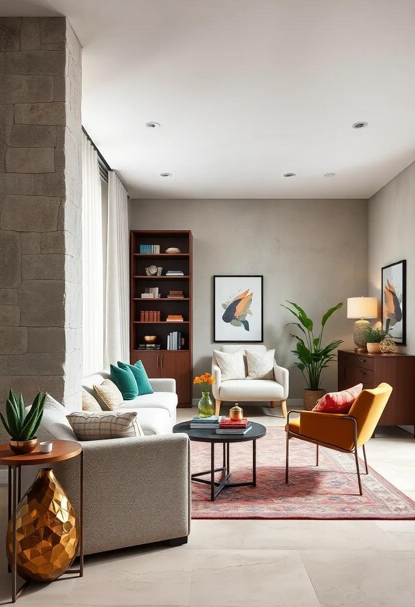 Play with Textures: Combine soft textiles, metals, and smooth finishes to create a layered and visually stimulating environment