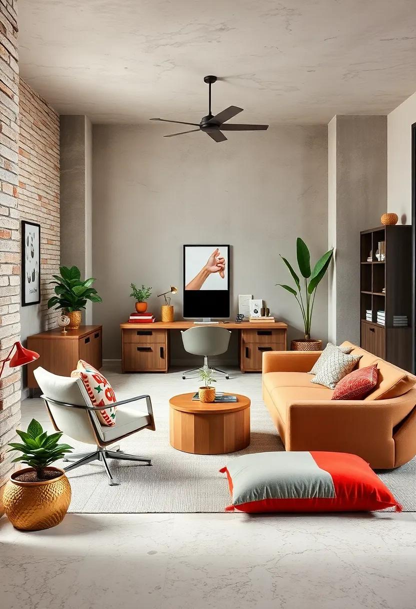 Use a Mix of Seating Options: Provide various seating styles—like a desk chair,lounge chair,and floor cushions—to cater to different working moods