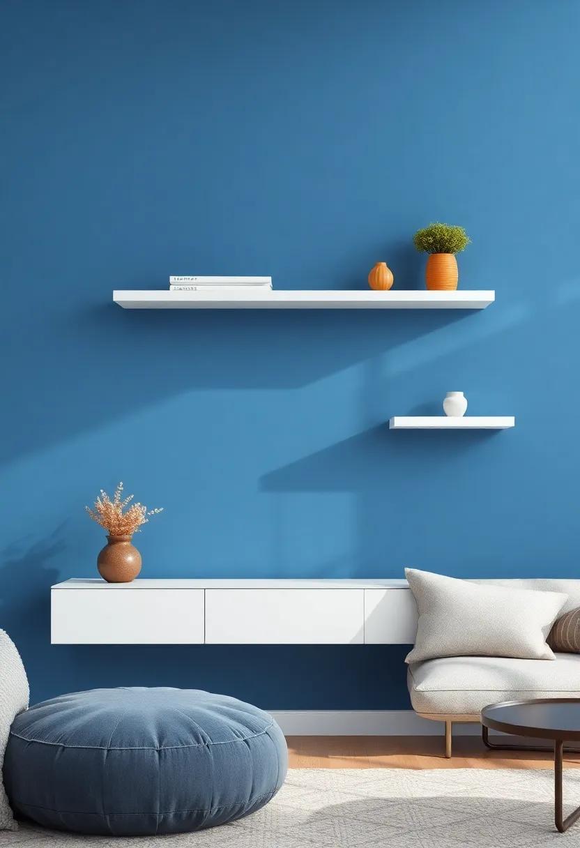 Contrast and Harmony: Balancing Floating Shelves with Wall Colors