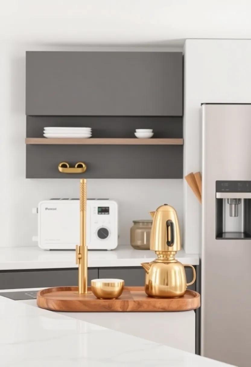 Accents in Small Appliances: Select brass-accented small appliances like toasters or kettles to tie your kitchen design⁢ together subtly