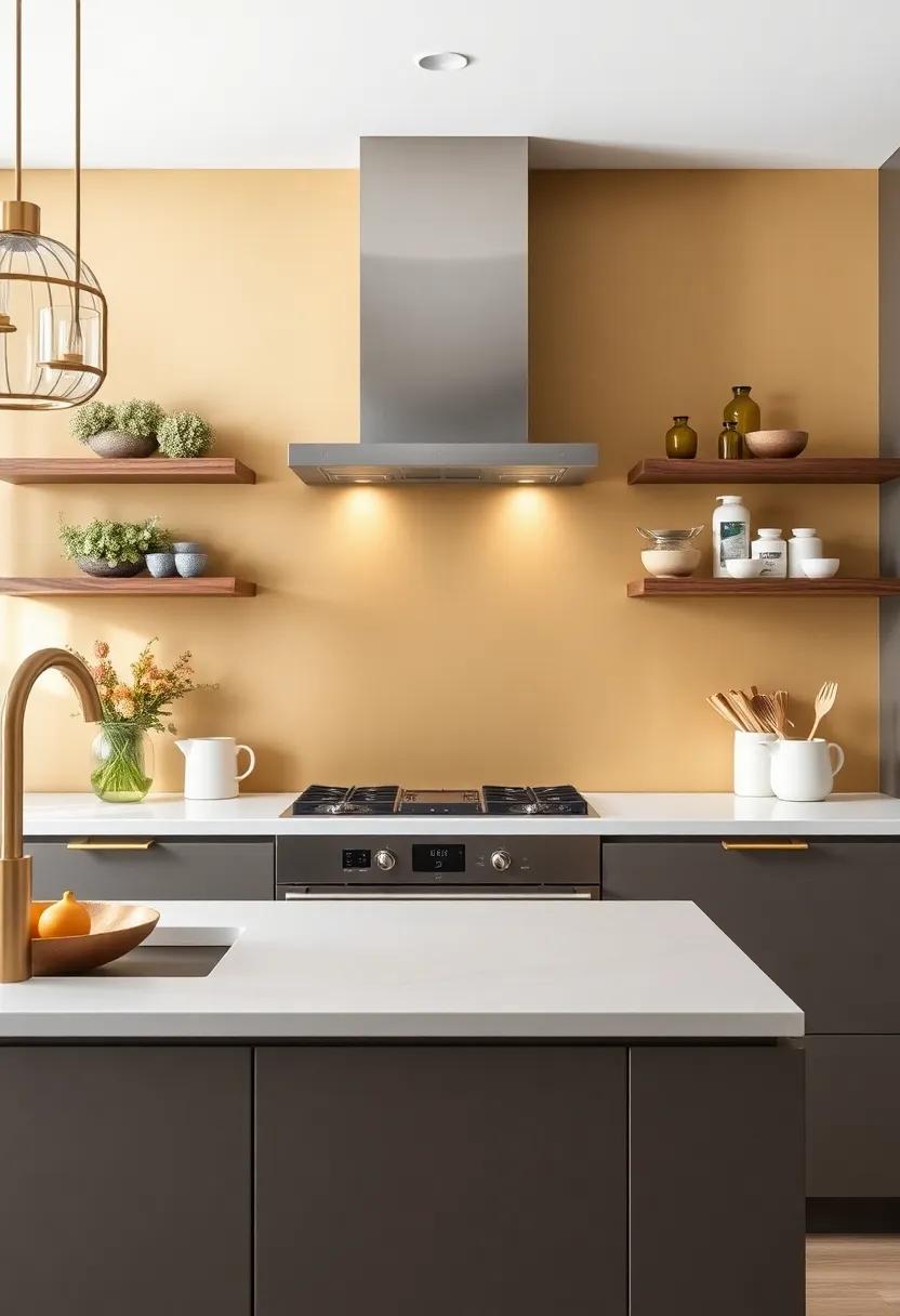 Brass Backsplash: Consider a brass backsplash‌ for a glamorous touch, reflecting light and adding depth to your kitchen’s ambiance