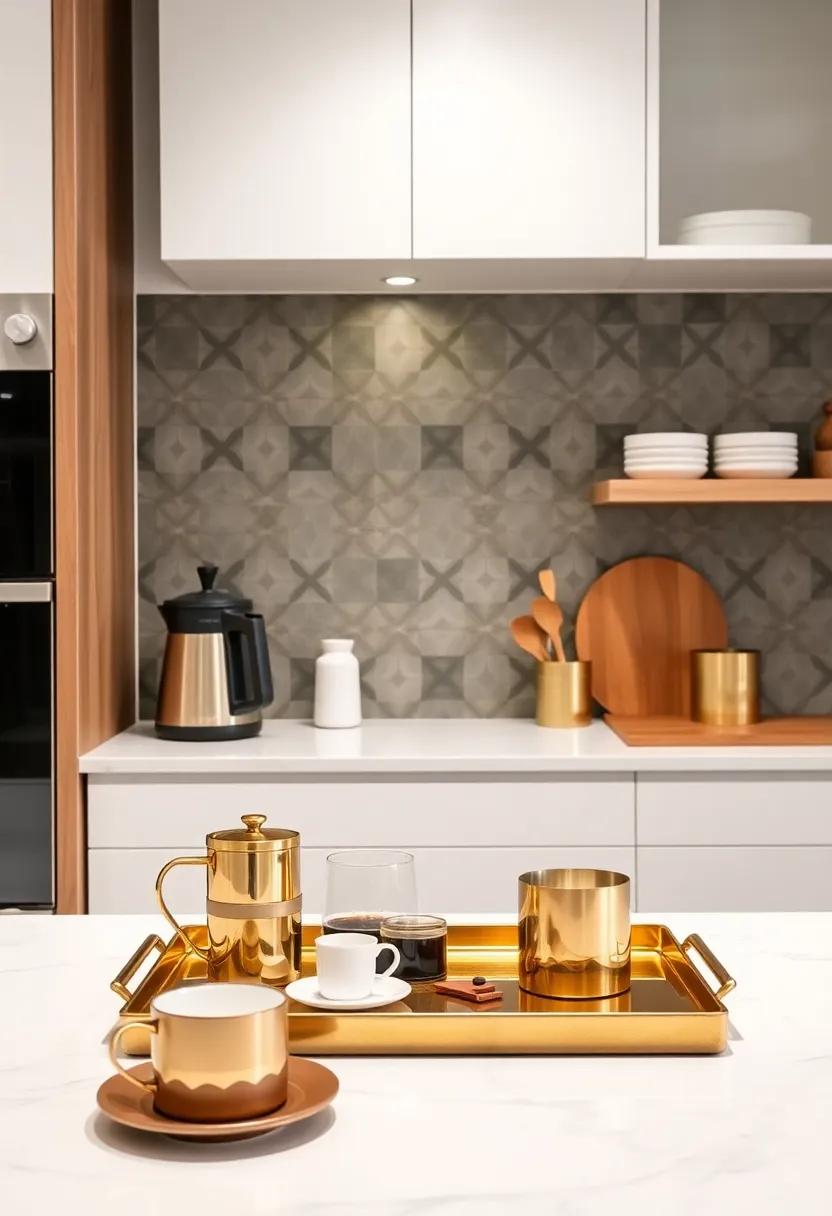 Create a Brass-Accented Coffee​ Station: Designate⁣ a corner for your coffee ⁢station using brass trays, mugs, and accessories to enhance your morning⁣ routine