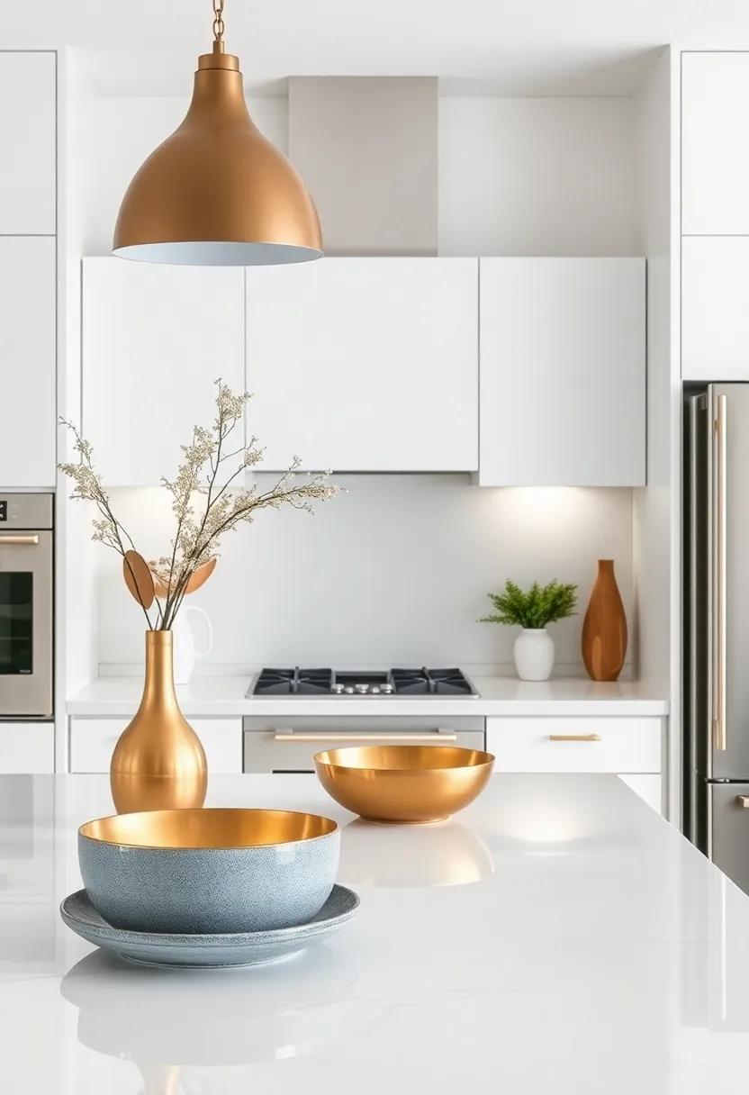 Decorative Brass Accents: Incorporate​ brass decor elements like vases or bowls atop countertops for a‌ touch of elegance without overwhelming the space