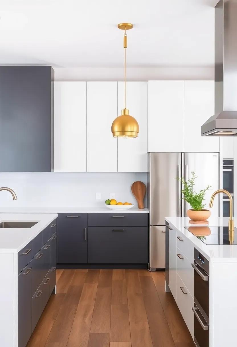 Illuminate‍ with Brass Fixtures: Choose‍ brass pendant lights over your kitchen island for a​ warm, inviting glow that⁣ adds⁢ style and sophistication