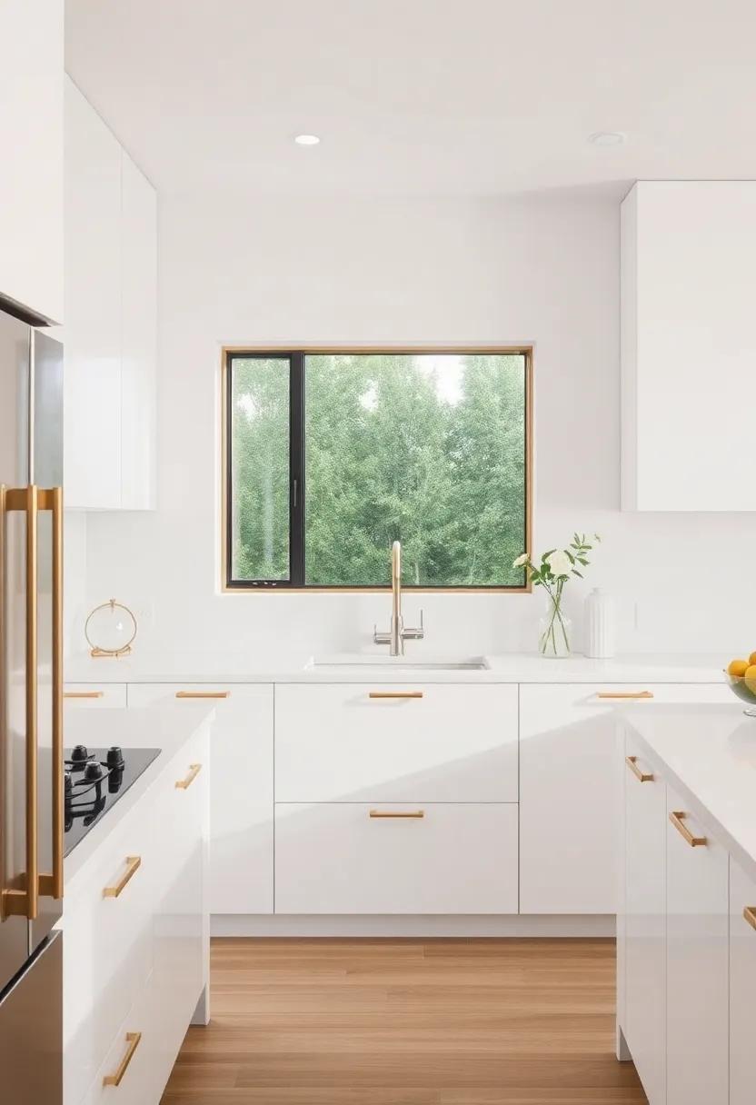 Utilize Brass trims: Add brass trim around windows or cabinetry for a sleek, cohesive⁣ look that enhances architectural features