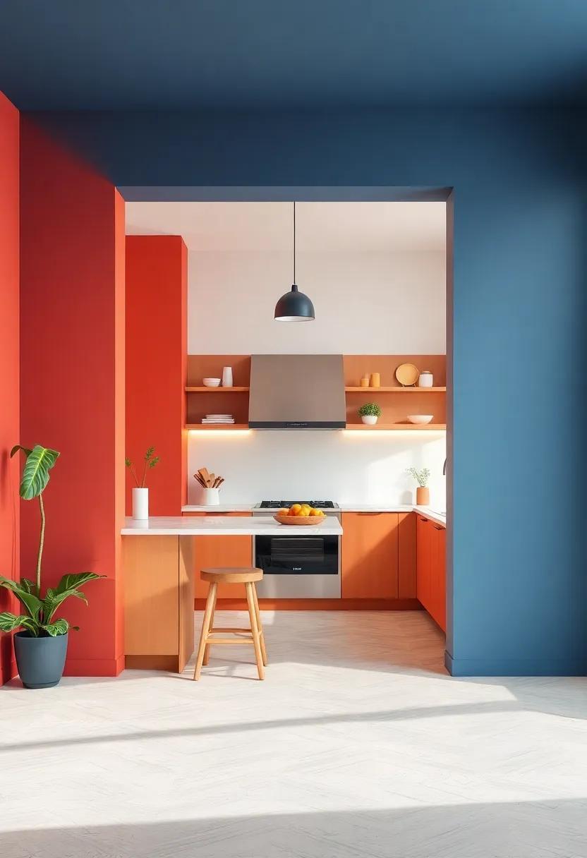 A Palette of Colors: Crafting a Cohesive Yet Bold Kitchen Entrance