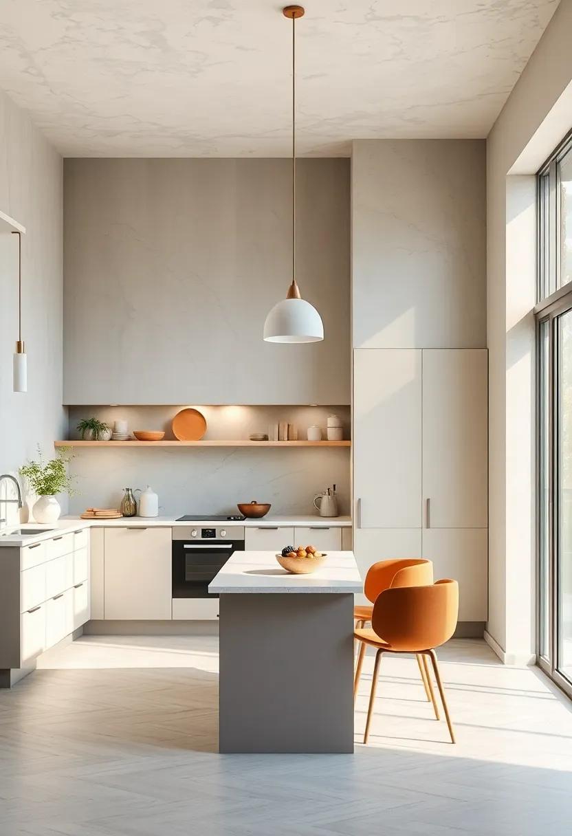 Embrace a Neutral Palette: Choose whites, greys, and soft earth tones for a calming backdrop that enhances light and space