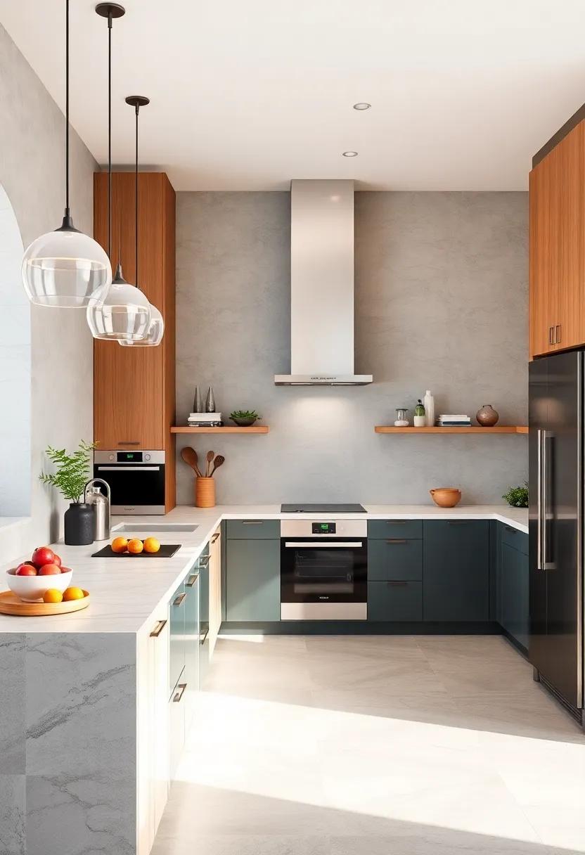 Thoughtful Color Coordination: Harmonize the hues in countertops, cabinets, and accessories for an effortless flow throughout the kitchen