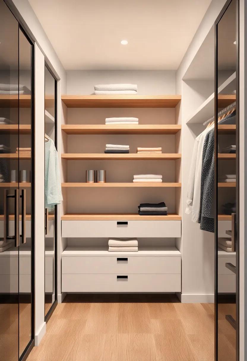 Use adjustable shelves: Incorporate adjustable floating shelves to accommodate changing storage needs, making your closet versatile and functional