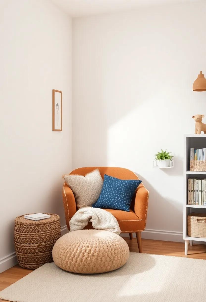 Adaptive Sleep Space: Designate a cozy reading nook with a comfortable chair that transforms into a sleep zone for late-night snuggles