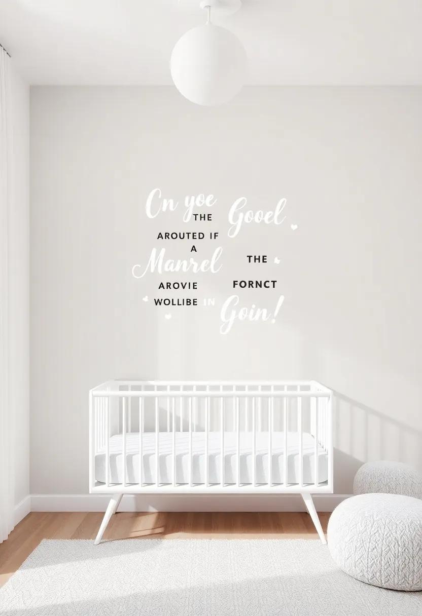 Inspirational Quotes: Incorporate motivational phrases in wall art or decals that promote positivity and growth as your baby’s personality blooms