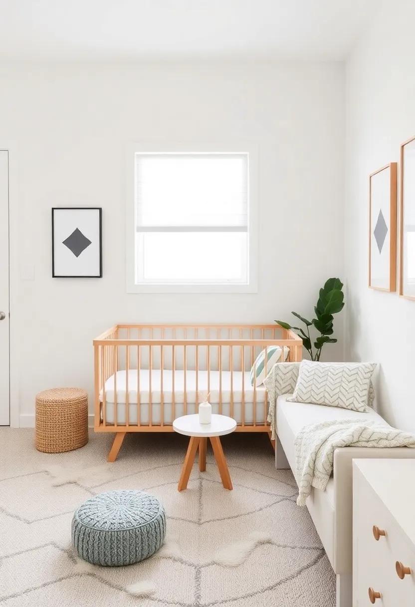 Mindful Technology Integration: Consider incorporating simple tech like white noise machines or gentle projectors that harmoniously blend into the chic design