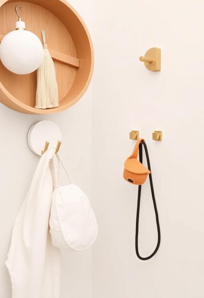 Practical Wall Hooks: Install decorative hooks for easy access to baby essentials, keeping the space tidy while adding a design element