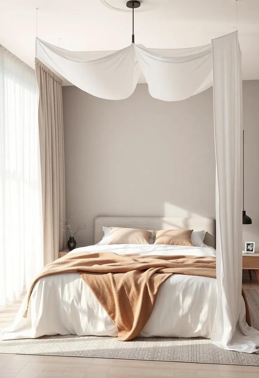 Create a⁣ Dreamy Atmosphere With Canopy Beds ​or Draped fabrics