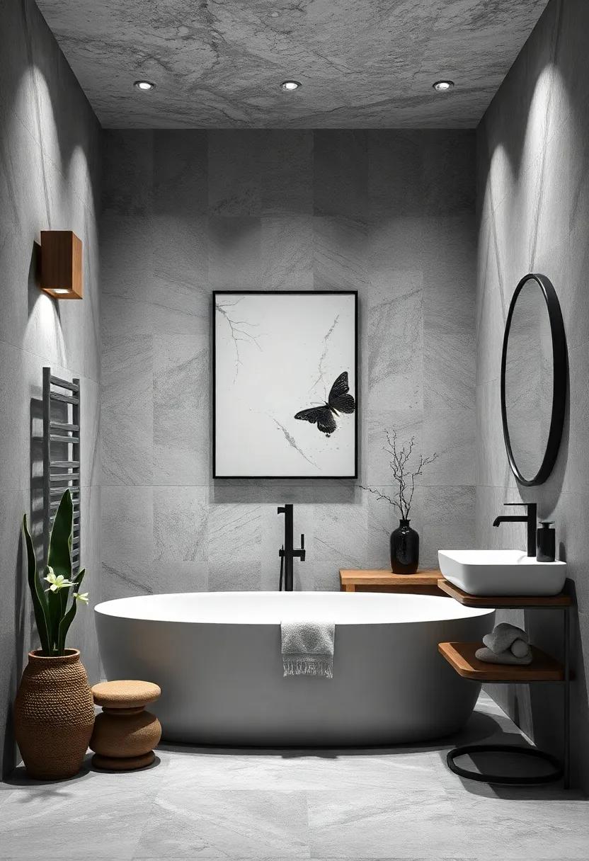 Creating Calm through Monochrome Artwork: Enhancing Your Bathroom's Essence