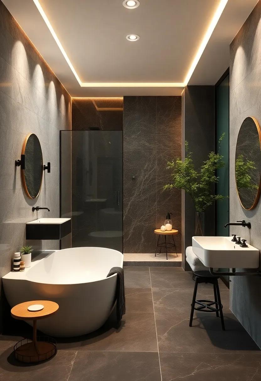 Emphasizing Clean Lines: The Role of Geometry in Monochrome Bathroom Style